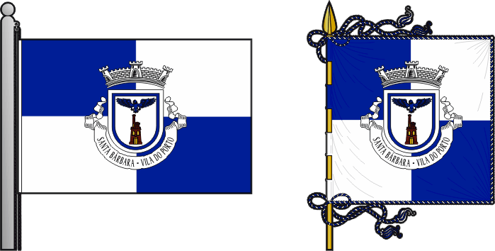 Bandeira e estandarte da freguesia de Santa Bárbara - Santa Bárbara civil parish, flag and banner Bandeira e estandarte da freguesia de Santa Bárbara - Santa Bárbara civil parish, flag and banner