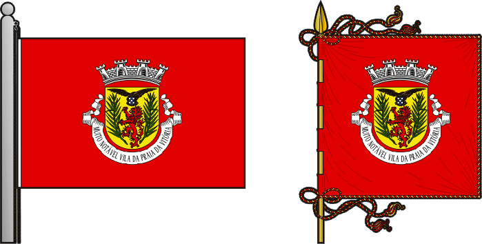 Bandeira e estandarte do Município da Praia da Vitória - Praia da Vitória municipal flag and banner Bandeira e estandarte do Município da Praia da Vitória - Praia da Vitória municipal flag and banner