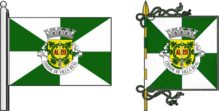 Bandeira e estandarte do Município de Vila Real - Vila Real municipal flag and banner Bandeira e estandarte do Município de Vila Real - Vila Real municipal flag and banner