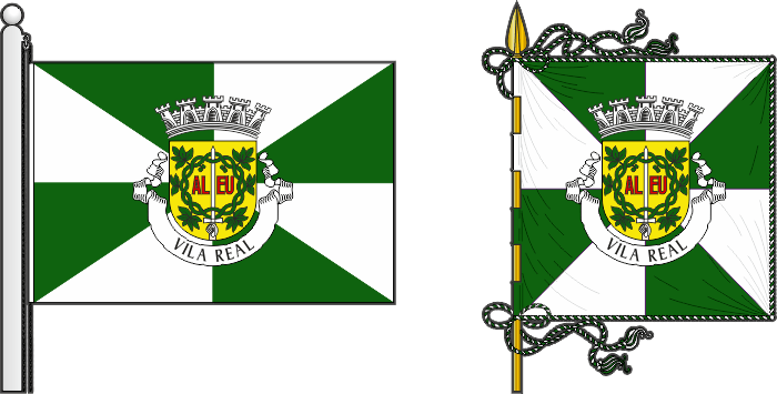Bandeira e estandarte do Município de Vila Real - Vila Real municipal flag and banner Bandeira e estandarte do Município de Vila Real - Vila Real municipal flag and banner