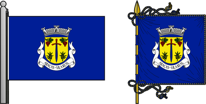 Bandeira e estandarte da freguesia de Abaças - Abaças civil parish, flag and banner Bandeira e estandarte da freguesia de Abaças - Abaças civil parish, flag and banner