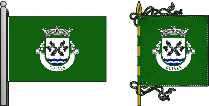 Bandeira e estandarte da freguesia de Guiães - Guiães civil parish, flag and banner Bandeira e estandarte da freguesia de Guiães - Guiães civil parish, flag and banner