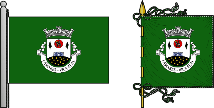 Bandeira e estandarte da antiga freguesia de Lamares - Lamares former civil parish, flag and banner Bandeira e estandarte da antiga freguesia de Lamares - Lamares former civil parish, flag and banner