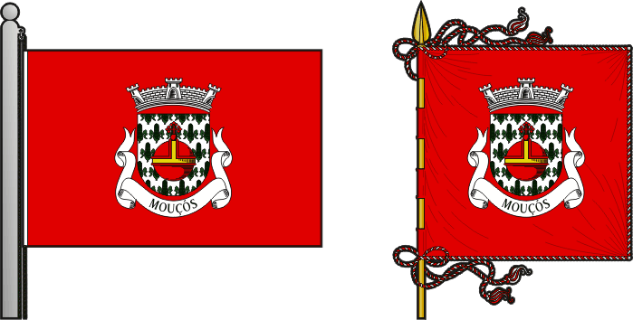 Bandeira e estandarte da antiga freguesia de Mouçós - Mouçós former civil parish, flag and banner Bandeira e estandarte da antiga freguesia de Mouçós - Mouçós former civil parish, flag and banner