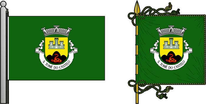 Bandeira e estandarte da antiga freguesia de São Tomé do Castelo - São Tomé do Castelo former civil parish, flag and banner Bandeira e estandarte da antiga freguesia de São Tomé do Castelo - São Tomé do Castelo former civil parish, flag and banner