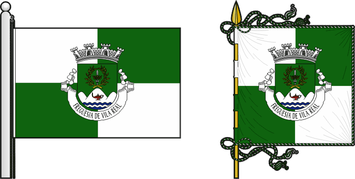 Bandeira e estandarte da Freguesia de Vila Real - Vila Real civil parish, flag and banner Bandeira e estandarte da Freguesia de Vila Real - Vila Real civil parish, flag and banner