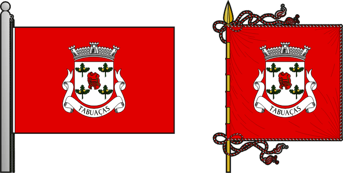 Bandeira e estandarte da freguesia de Tabuaças - Tabuaças civil parish, flag and banner Bandeira e estandarte da freguesia de Tabuaças - Tabuaças civil parish, flag and banner