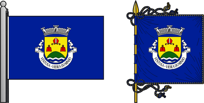 Bandeira e estandarte da antiga freguesia de Ventosa - Ventosa former civil parish, flag and banner Bandeira e estandarte da antiga freguesia de Ventosa - Ventosa former civil parish, flag and banner