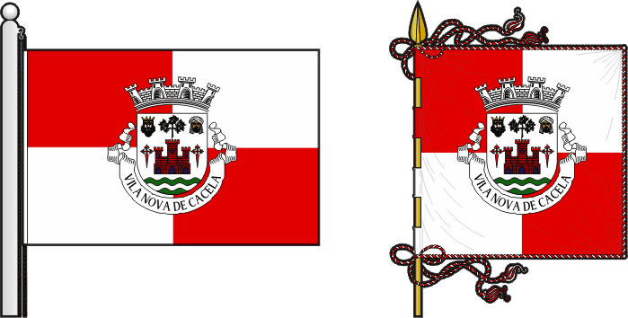Bandeira e estandarte da freguesia de Vila Nova de Cacela - Vila Nova de Cacela civil parish, flag and banner Bandeira e estandarte da freguesia de Vila Nova de Cacela - Vila Nova de Cacela civil parish, flag and banner