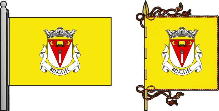 Bandeira e estandarte da freguesia de Bencatel - Bencatel civil parish, flag and banner Bandeira e estandarte da freguesia de Bencatel - Bencatel civil parish, flag and banner
