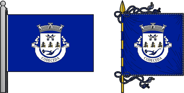 Bandeira e estandarte da antiga freguesia de Codeceda - Codeceda former civil parish, flag and banner Bandeira e estandarte da antiga freguesia de Codeceda - Codeceda former civil parish, flag and banner