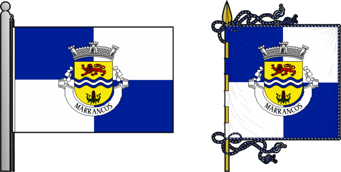 Bandeira e estandarte da antiga freguesia de Marrancos - Marrancos former civil parish, flag and banner Bandeira e estandarte da antiga freguesia de Marrancos - Marrancos former civil parish, flag and banner