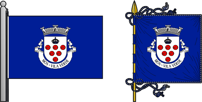 Bandeira e estandarte da antiga freguesia de Mós - Mós former civil parish, flag and banner Bandeira e estandarte da antiga freguesia de Mós - Mós former civil parish, flag and banner