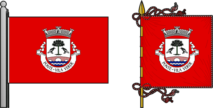 Bandeira e estandarte da freguesia de Ponte - Ponte civil parish, flag and banner Bandeira e estandarte da freguesia de Ponte - Ponte civil parish, flag and banner