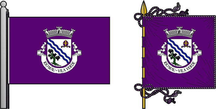 Bandeira e estandarte da antiga freguesia de Rio Mau - Rio Mau former civil parish, flag and banner