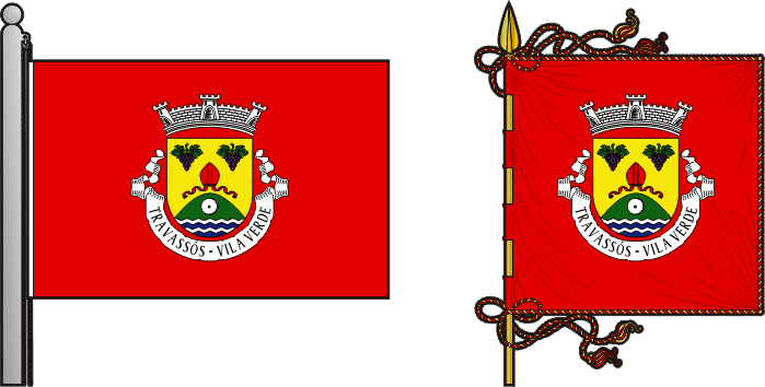 Bandeira e estandarte da antiga freguesia de Travassós - Travassós former civil parish, flag and banner Bandeira e estandarte da antiga freguesia de Travassós - Travassós former civil parish, flag and banner