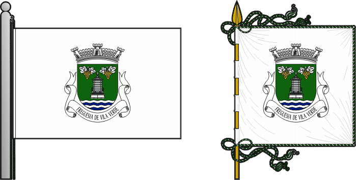Bandeira e estandarte da antiga freguesia de Vila Verde - Vila Verde former civil parish, flag and banner Bandeira e estandarte da antiga freguesia de Vila Verde - Vila Verde former civil parish, flag and banner
