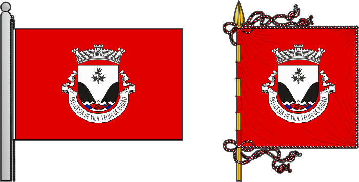 Bandeira e estandarte da freguesia de Vila Velha de Ródão - Vila Velha de Ródão civil parish, flag and banner Bandeira e estandarte da freguesia de Vila Velha de Ródão - Vila Velha de Ródão civil parish, flag and banner