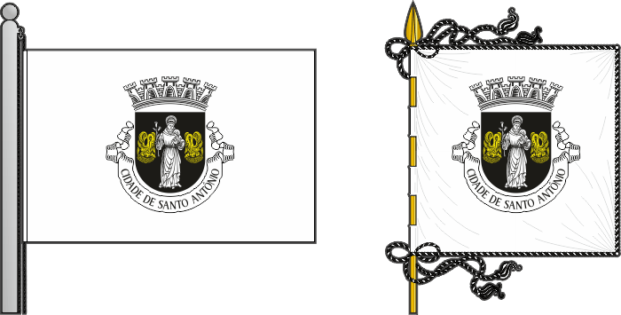 Bandeira e estandarte do Concelho do Príncipe - Príncipe municipal flag and banner