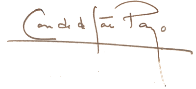 Assinatura Conde de São Paio - Count of São Paio signature Assinatura Conde de São Paio