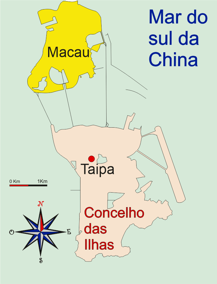 Mapa Administrativo de Macau - Macao administrative map Mapa Administrativo de Macau - Macao administrative map